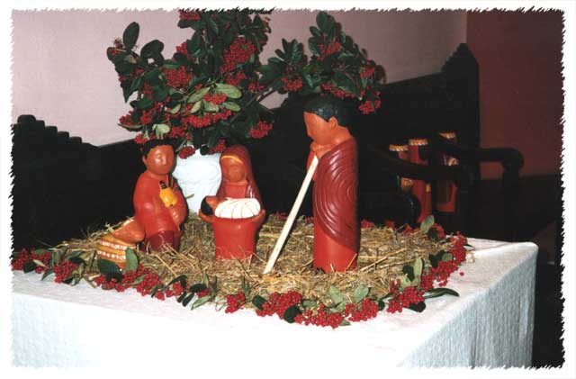 Photo de la crêche de l’église Notre-Dame de Cardesse Noël 2006